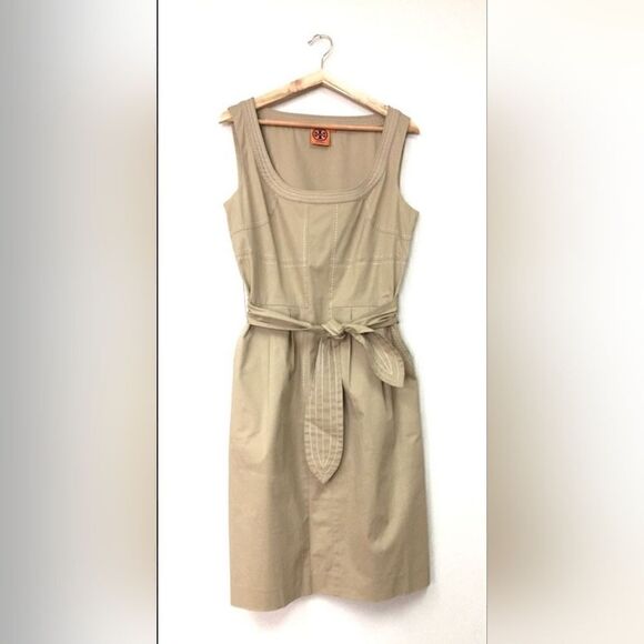 TORY BURCH Women's Mini Dress Beige Size 2 - Picture 1 of 6